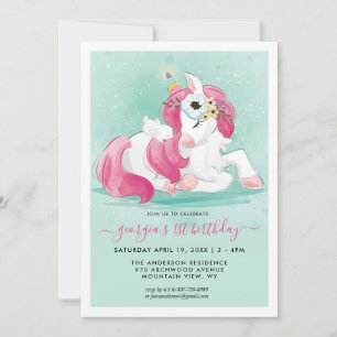 Licorne de printemps   Invitation à une fête de pe