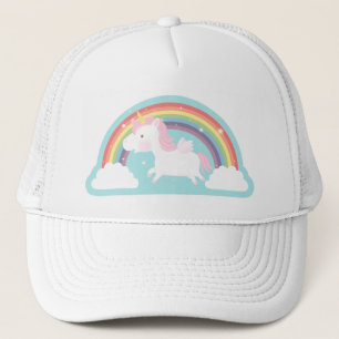 Licorne de vol et casquette mignons de filles