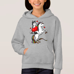 Licorne drôle d'équitation de chien de chien de