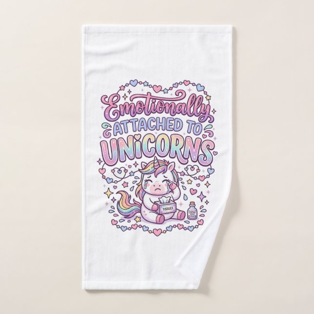Licorne émotionnellement attachée aux originaux de (Serviette à main)