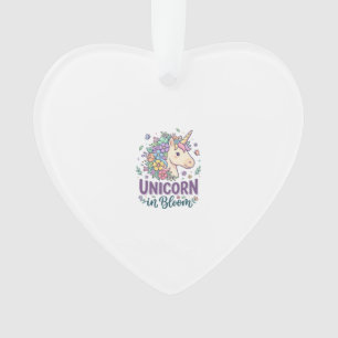 Licorne en fleurs, typographie gras, impression à