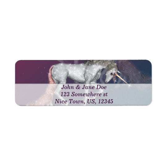 Licorne Étiquette D’adresse Retour