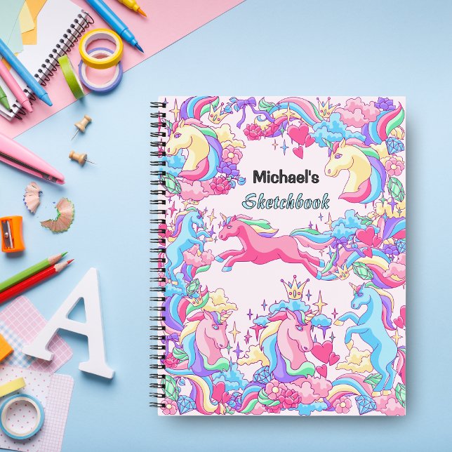 Licorne Fantastique Nuage Cahier de Dessin Enfants (Créateur téléchargé)