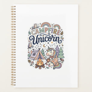 Licorne Feu de camp Licorne Autocollant vectoriel