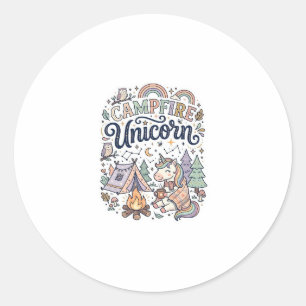 Licorne Feu de camp Licorne Autocollant vectoriel