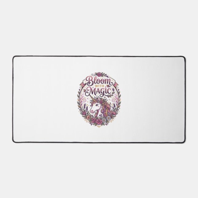 Licorne Fleurir avec Magie POD Prêt Fond Blanc (Recto)