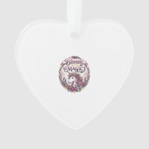 Licorne Fleurir avec Magie POD Prêt Fond Blanc