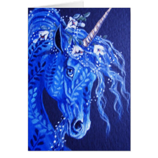 Licorne florale bleue