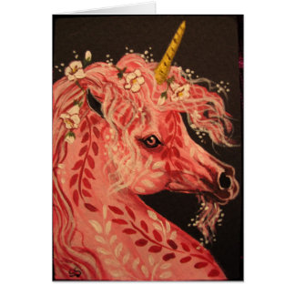Licorne florale rose