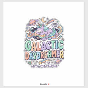 Licorne Galactique Rêveuse Kawaii Autocollant et T