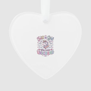 Licorne Juste une Fille Qui Aime Licornes Fond Bla