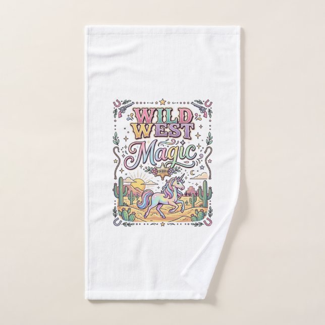Licorne Magie Far West Original (Serviette à main)