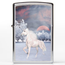 Licorne magique de lever de soleil