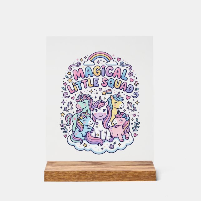 Licorne Magique Petite Équipe Conception Graphique (Recto)
