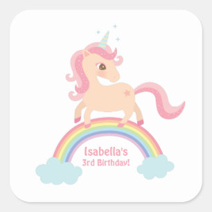 Licorne Magique sur Autocollants Filles Arc-en-Cie