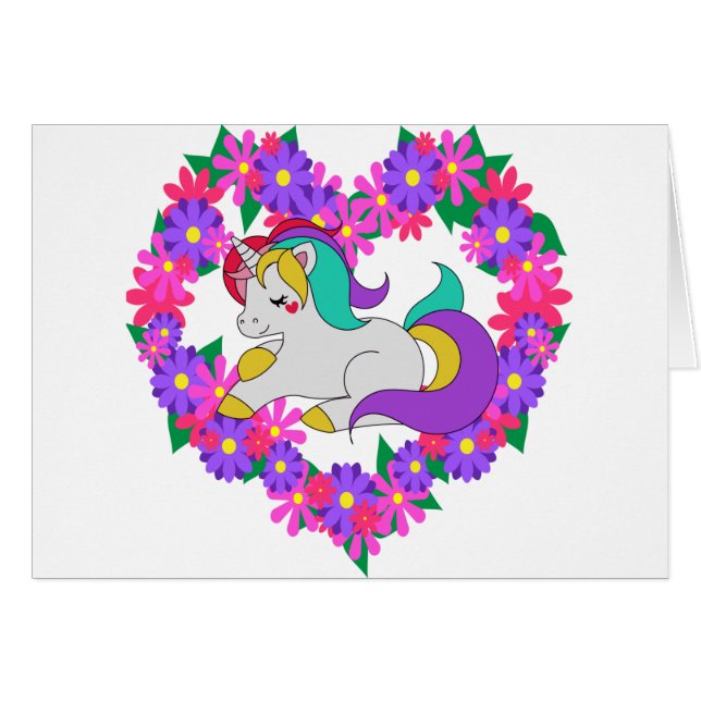 licorne mignonne d'arc-en-ciel (Devant horizontal)