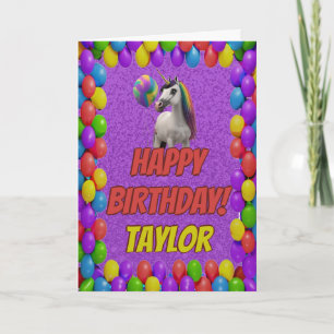 Licorne Mignonne Féérique Carte de Bon Anniversair
