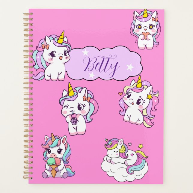 Licorne Mignonne Personnalisée  (Devant)