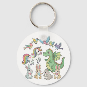 Licorne Mignonne & Porte-Clés Fantastique Dragon