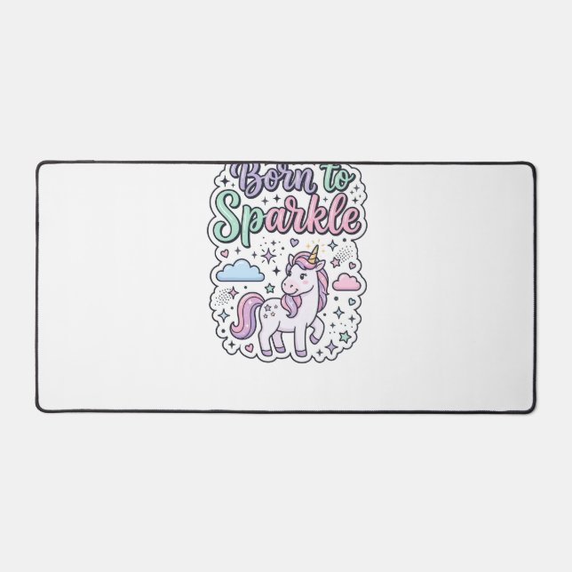 Licorne née pour briller Graphisme Merch Desig (Recto)
