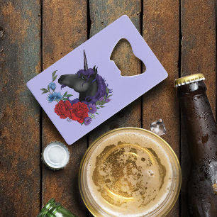 Licorne noire fleurs de jardin de minuit violet