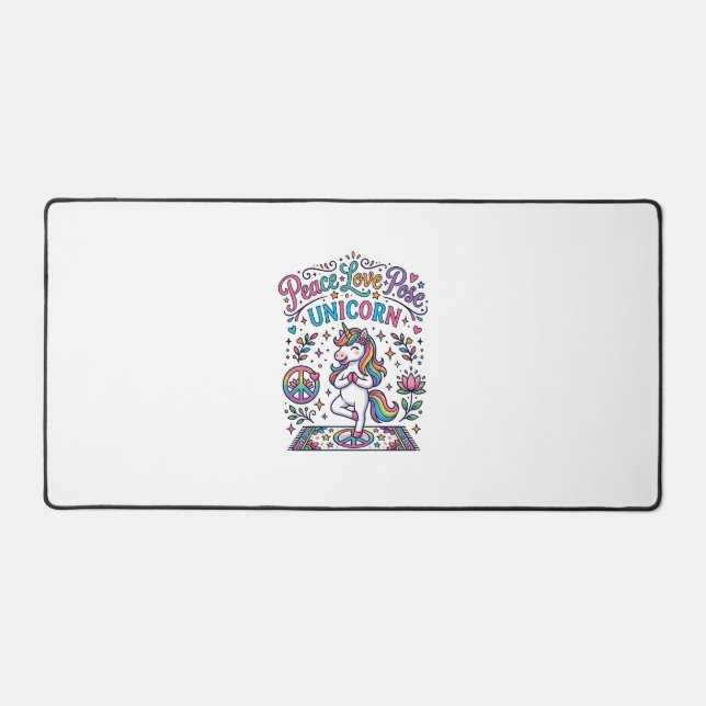 Licorne Paix Amour Pose Licorne Fond Blanc S (Recto)