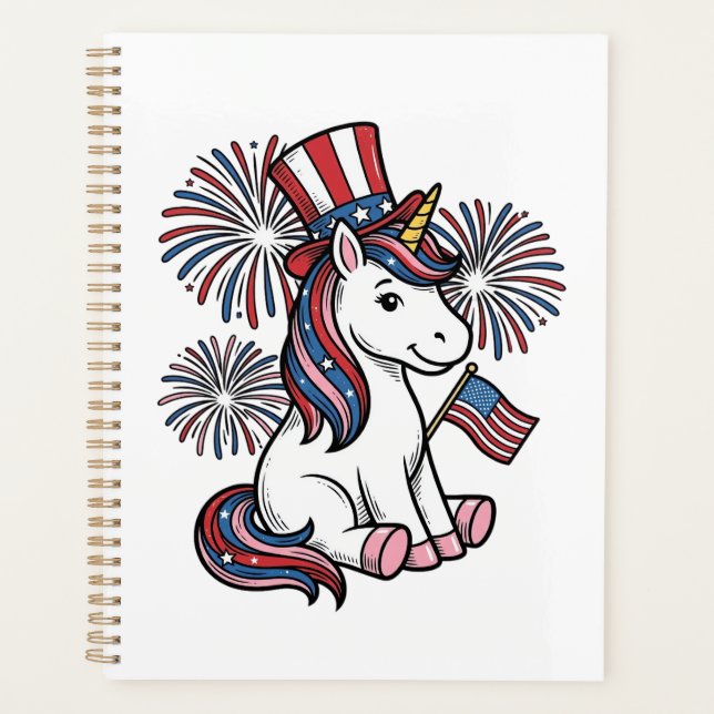 Licorne Patriotique Feu d'Artifice Design de Chemi (Devant)