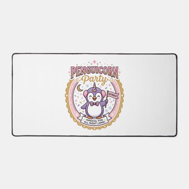 Licorne Penguicorne Fête POD Prêt Design Zazzle_1 (Recto)