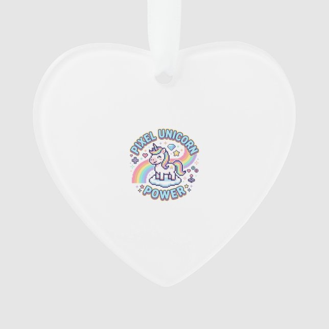 Licorne Pixel Licorne Puissance Conception Graphiq (devant)