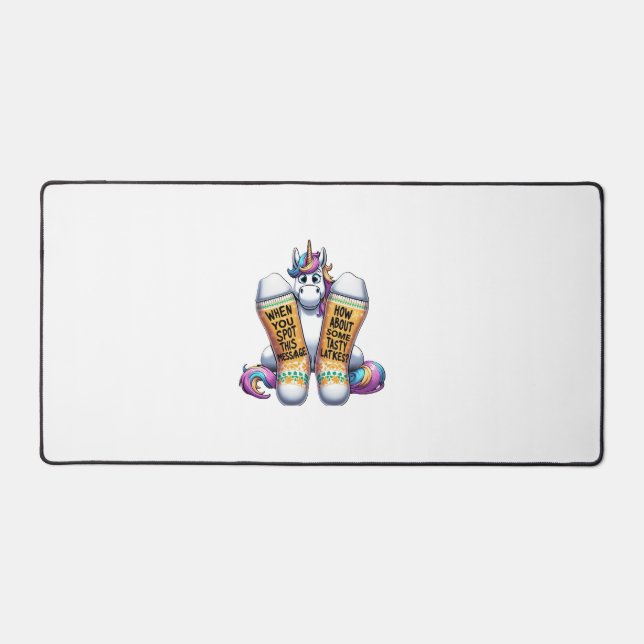 Licorne portant des chaussettes hommes femmes enfa (Recto)