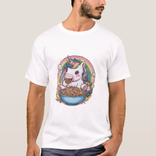 Licorne positive avec bol de céréales T-Shirt à ma