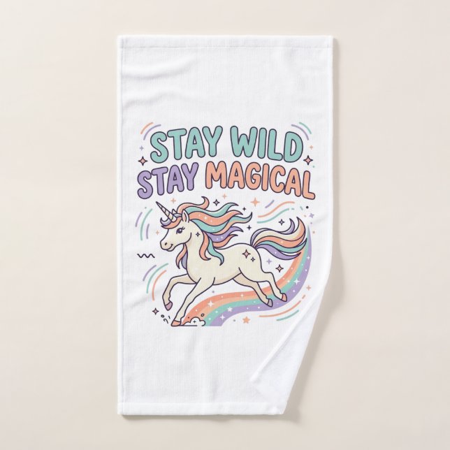 Licorne Reste Sauvage Reste Magique Produit Branch (Serviette à main)