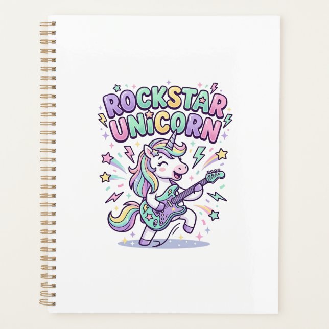 Licorne Rockstar Licorne Charmant Vêtements Graphi (Devant)