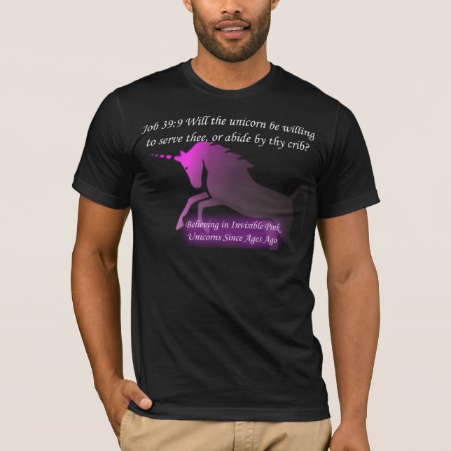 Licorne rose invisible de T-shirt (Devant)