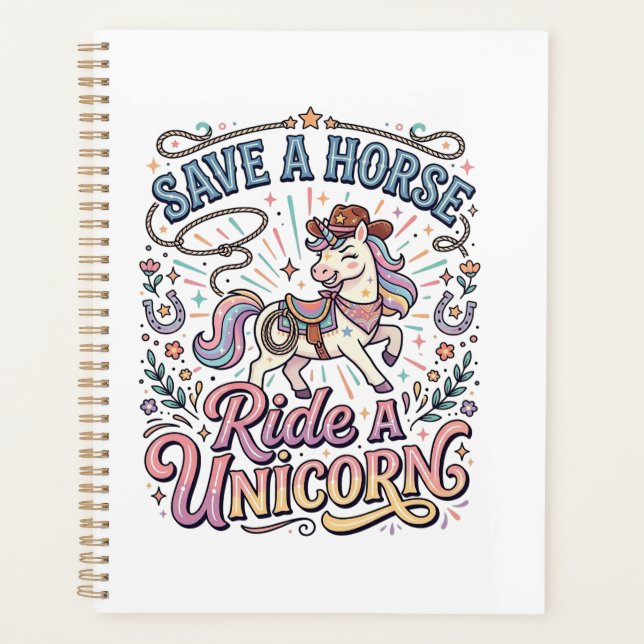 Licorne Sauve un Cheval Monte une Licorne Impressi (Devant)