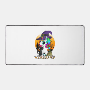 Licorne Sorcière Halloween Chat Noir Orange