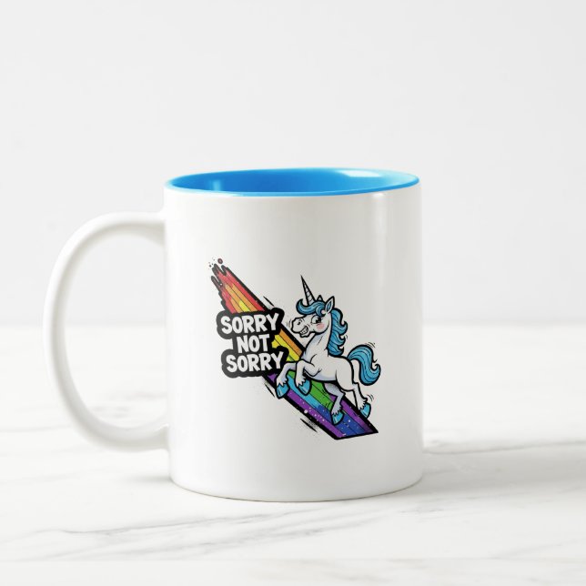 Licorne Sorry not Sorry Mug à Café (Gauche)