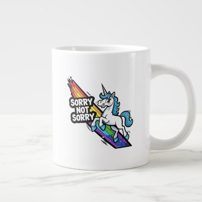 Licorne Sorry not Sorry Tasse Spéciale Jumbo (Droite)