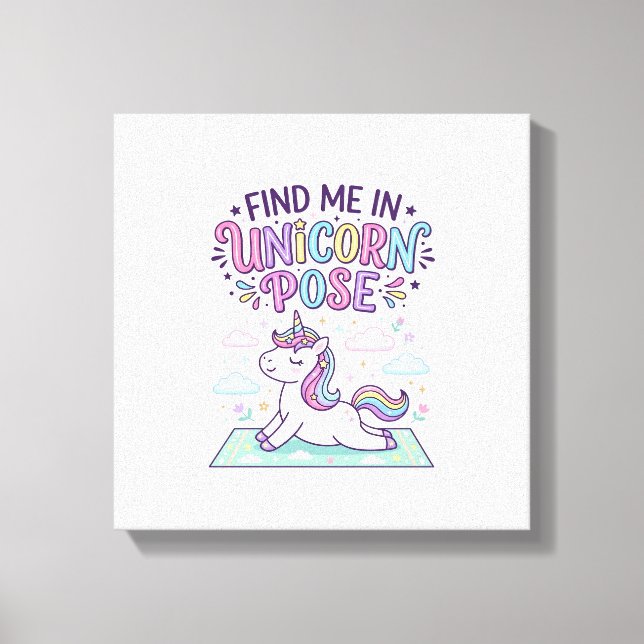 Licorne Trouvez-moi en Licorne Pose Impression Prê (Recto)
