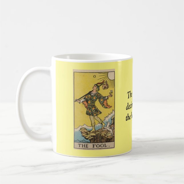 L'idiot de la carte Tarot Café Mug (Gauche)