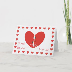 Lié à vous coeur Valentines Carte de jour