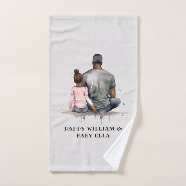 Lien père et fille noir (4) (Serviette à main)