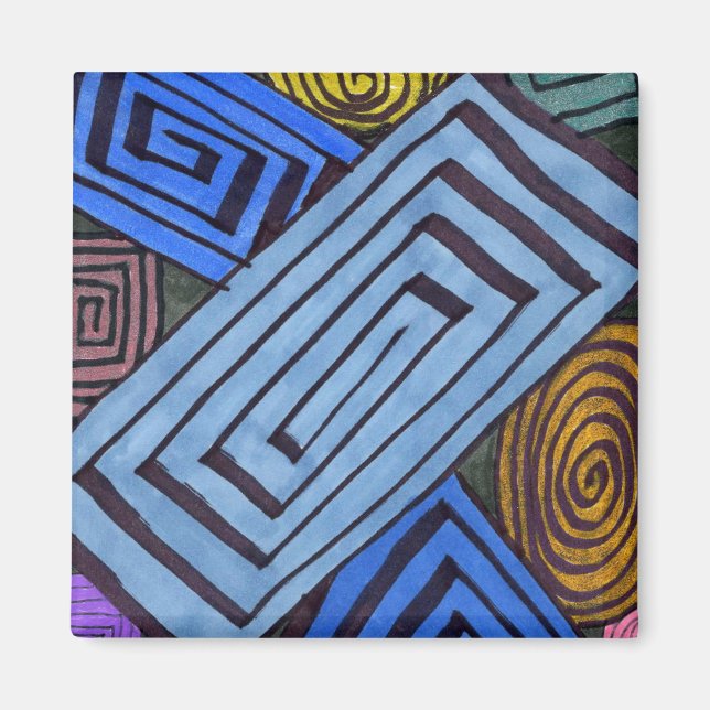 "Liens égyptiens" Magnet Abstrait (Devant)