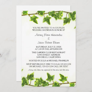 Lierre vert - invitation du wedding shower du
