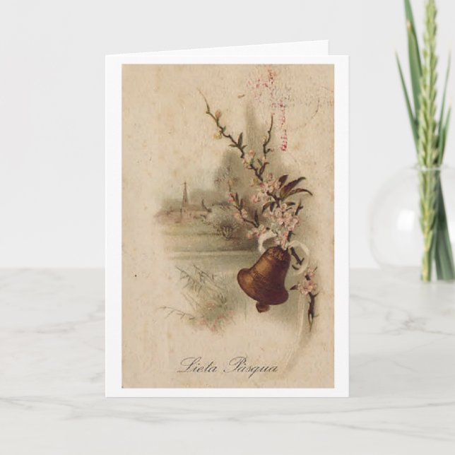 Lieta Pasqua ! Carte de Pâques vintage d'Italien (Devant)