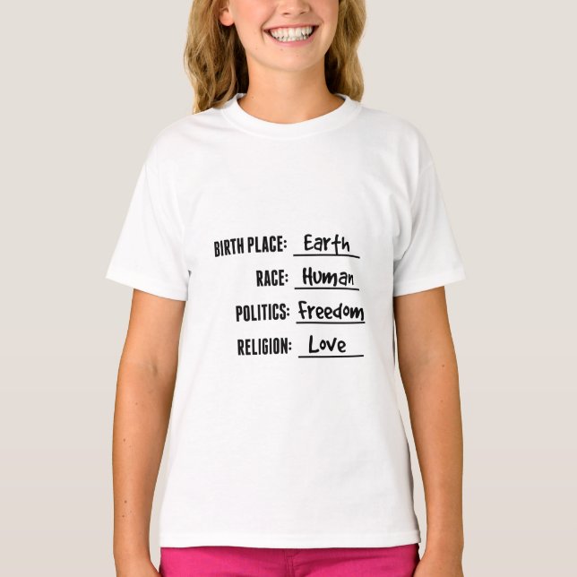 LIEU DE NAISSANCE TERRE ENFANTS T-SHIRT (Devant)