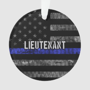 Lieutenant Thin Blue Line Drapeau désorganisé