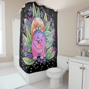 LIEZ LA BOUFFE de PLAYDATE - rideau en douche ou