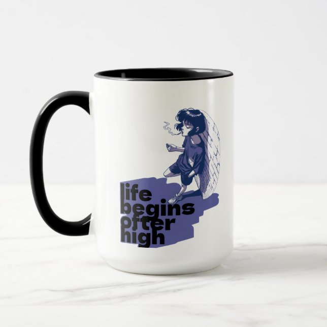 life begins ofter high tea mug (Gauche)
