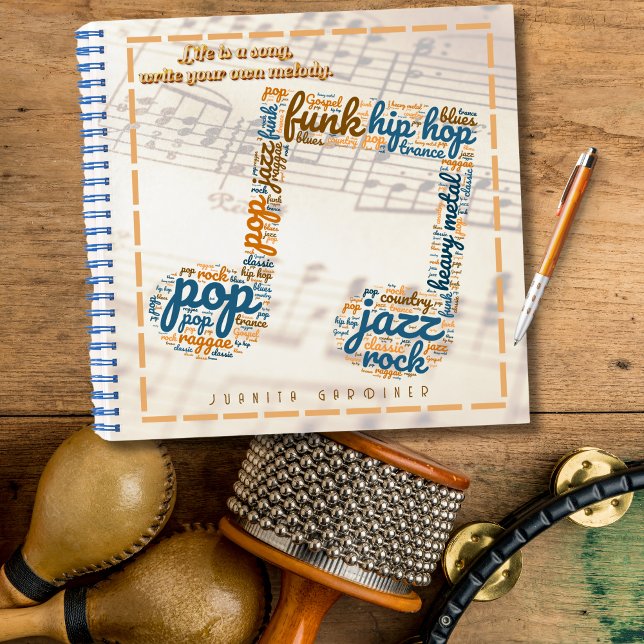 Life Is a Song Musical Note Journal (Créateur téléchargé)